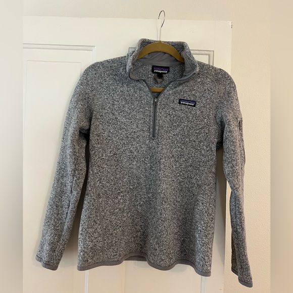 Patagonia better sweater quarter zip in grey size small - Picture 3 of 4